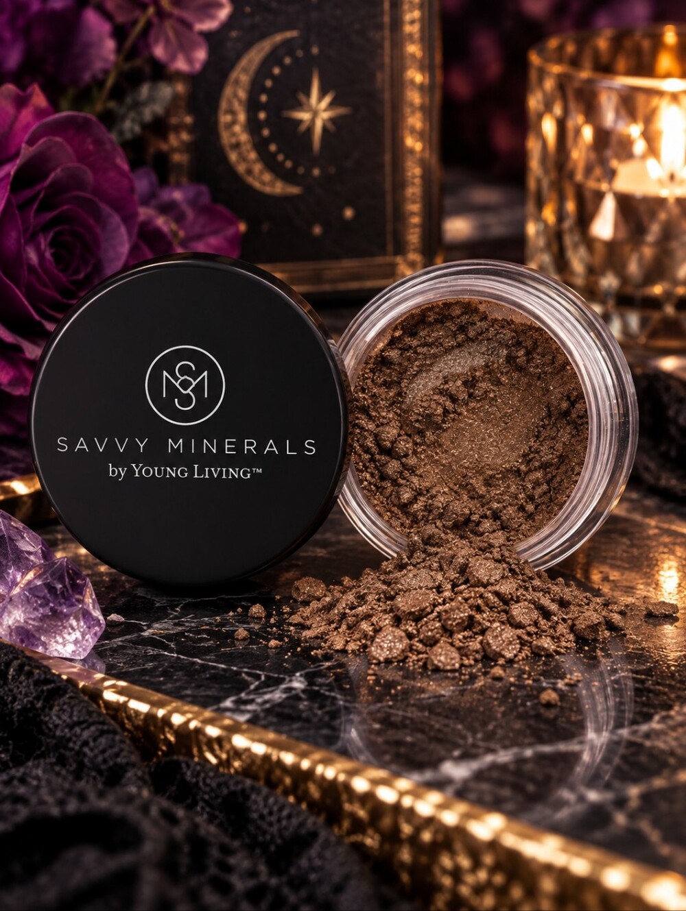 🕯Savvy Minerals Young Living Determined Eyeshadow Brown Shimmer 0.03 oz NWT